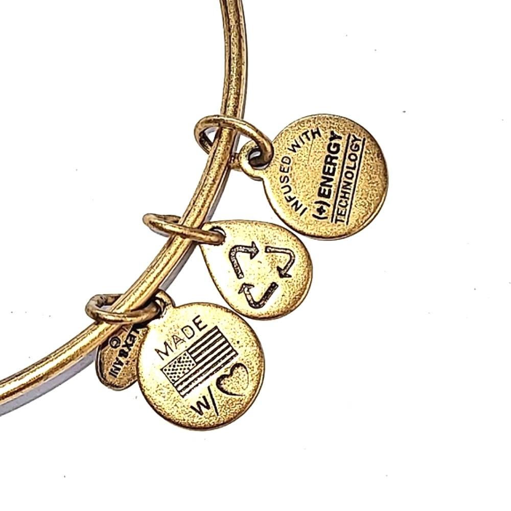 ALEX AND ANI OYSTER SHELL & PEARL BANGLE BRACELET - Picture 3 of 7